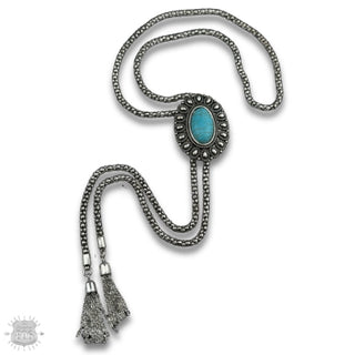 Western Silver Bolo Necklace